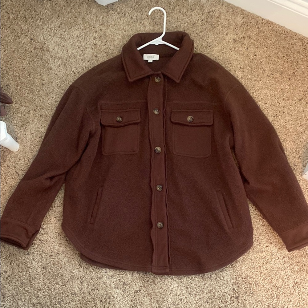 Women's Cozy Brown Teddy Jacket